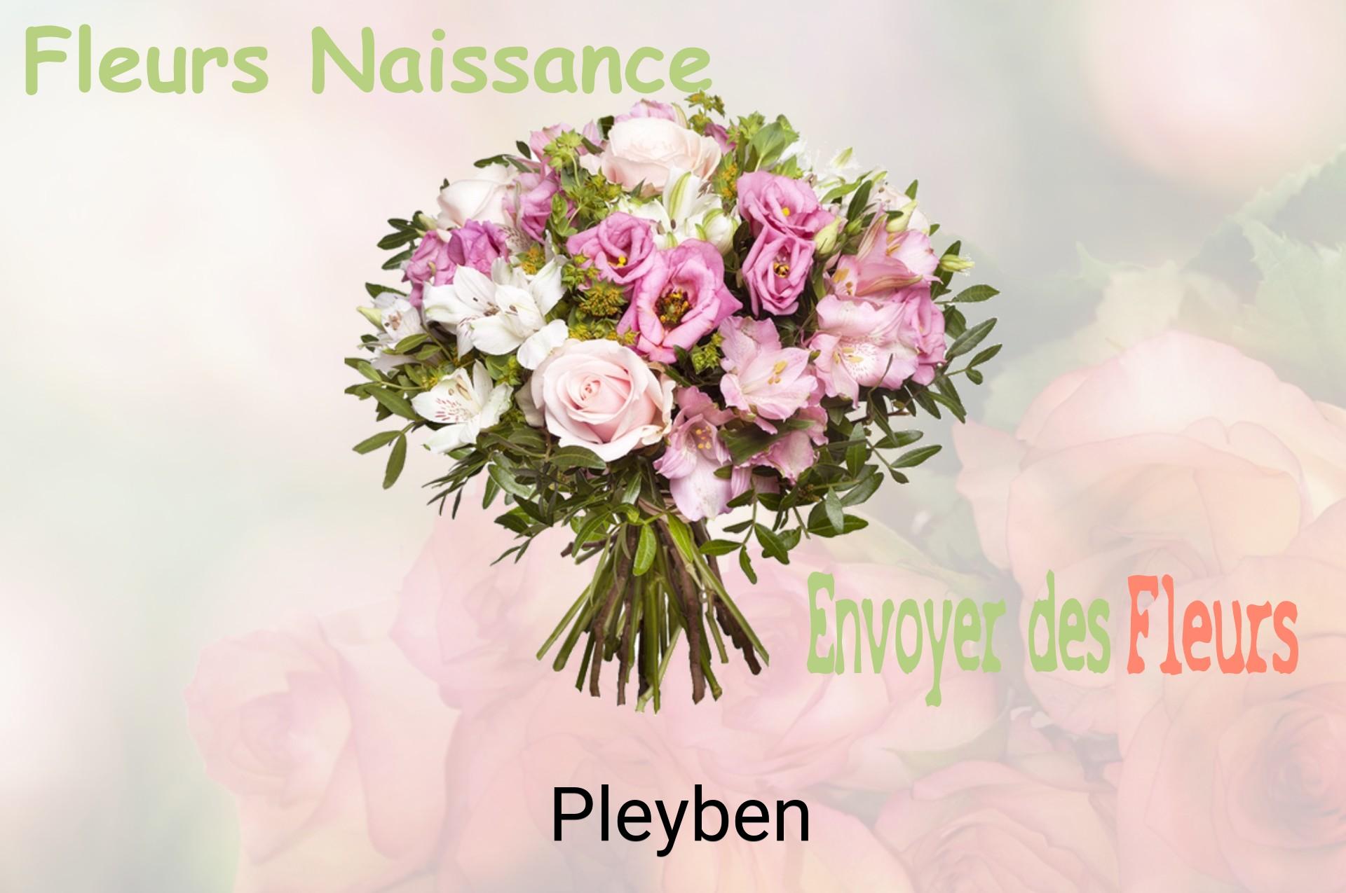 Bouquet de fleurs de naissance livré à Pleyben